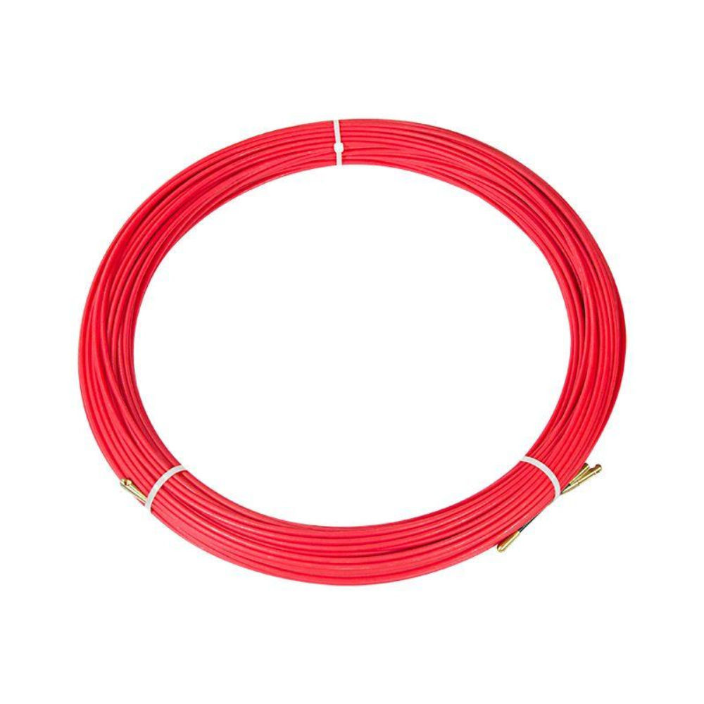 Протяжка кабельная REXANT 50 м стеклопруток, диаметр - 3.5 мм, в бухте, цвет - красный
