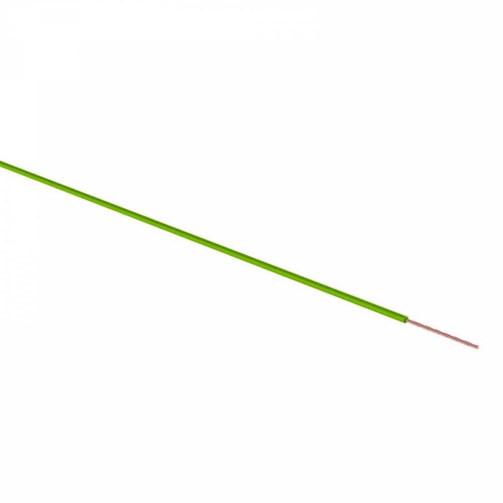 Провод REXANT ПГВА 1x1, количество жил - 1, напряжение - 48 В, сечение - 1 мм2, материал изоляции - поливинилхлорид, цвет - зеленый, бухта - 100 м