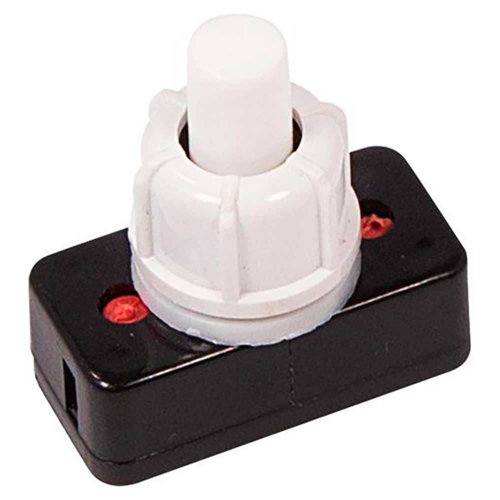 Выключатель кнопочный Rexant PBS-17A2 ″ON-OFF″ для настольной лампы, 2 контакта, 1А, 250В, IP30, цвет – белый