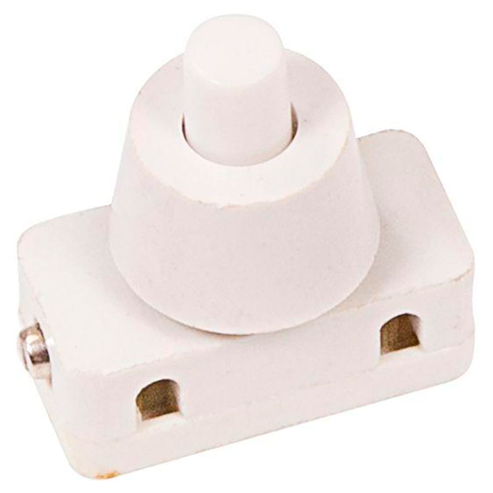 Выключатель кнопочный Rexant PBS-17A ″ON-OFF″ для настольной лампы, 2 контакта, 2А, 250В, IP30, цвет – белый
