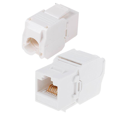 Джеки гнездо REXANT RJ45 (8P8C) неэкранированные, быстрозажимные, ручные, категория - 6, корпус - пластик, цвет - белый