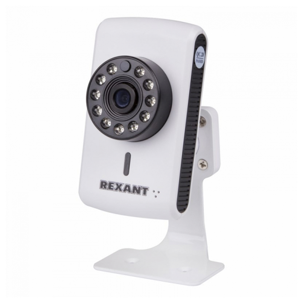 Видеокамера REXANT IP 1.0Мп (720P) с Wi-Fi, фокусное расстояние - 2.8мм, дальность ИК подсветки - 10м, корпус - пластик, цвет - белый