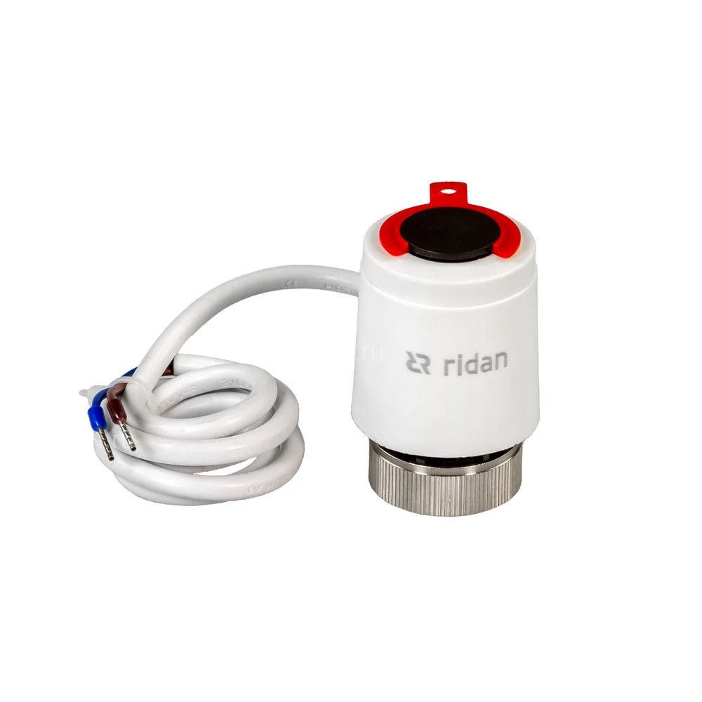 Электропривод Ридан TWA-KR, для клапанов с креплением M30-1.5, термоэлектрический, нормально закрытый, напряжение - 24В