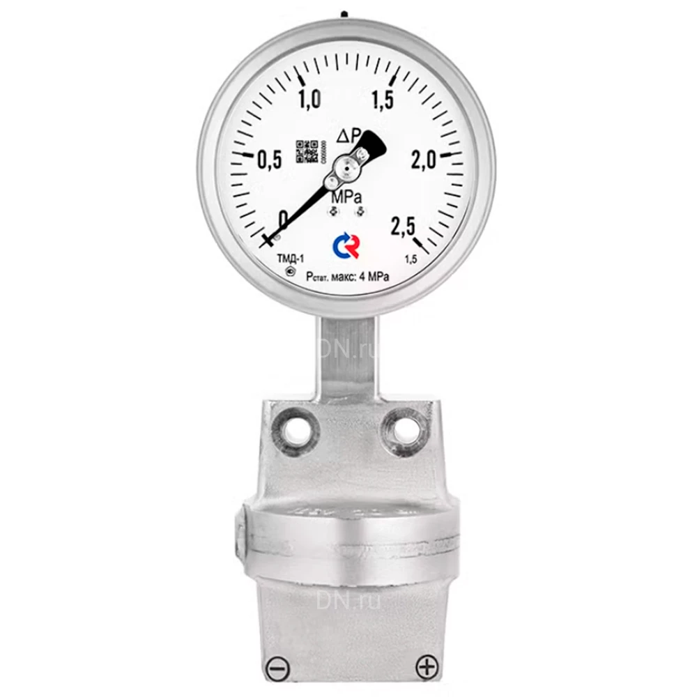 Манометр Росма ТМД-1-521Р (0-16кПа) 160кПа 2хNPT1/8 1.5 дифференциальный, модификация 1, 100мм, тип - ТМД-1-521Р, радиальное присоединение, 0-16кПа, макс. статическое давление 160кПа, резьба 2хNPT1/8, класс точности 1.5