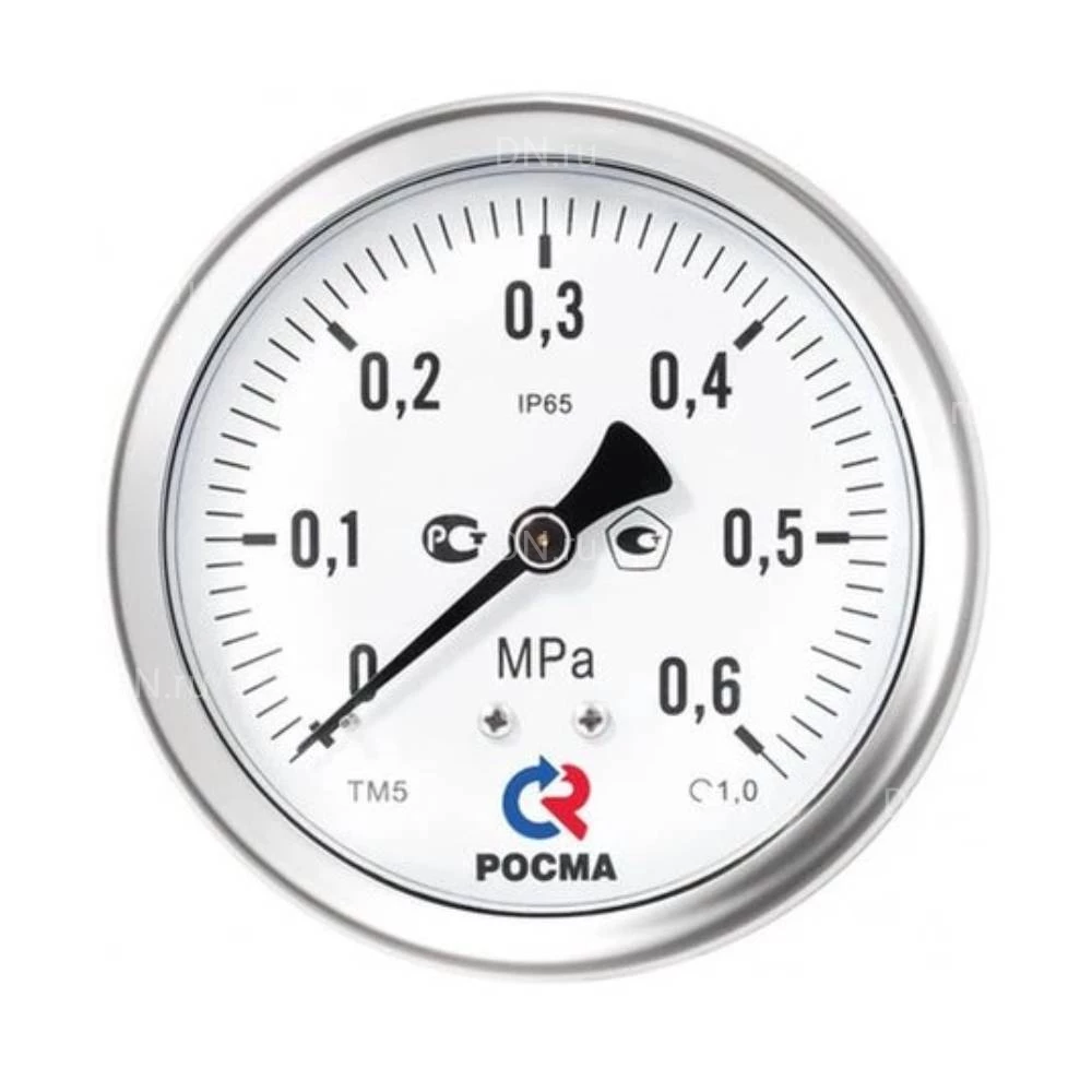 Мановакуумметр Росма ТМВ-521ТЭ.00 (-0.1-0.06МПа) M20x1.5 1.0 коррозионностойкий виброустойчивый (готовый к гидрозаполнению) 100мм, тип - ТМВ-521ТЭ, эксцентрическое присоединение, -0.1-0.06МПа, резьба M20x1.5, класс точности 1.0