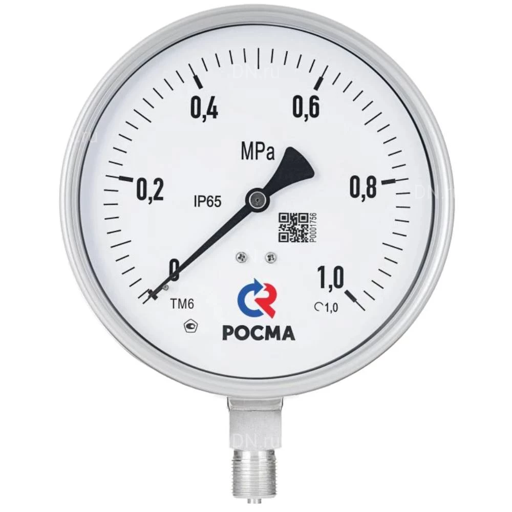 Вакуумметр радиальный Росма ТВ-621Р.00 (-0.1-0МПа) G1/2 Б 1.0 виброустойчивый (готовый к гидрозаполнению) коррозионностойкий 150мм, тип - ТВ-621Р, радиальное присоединение, шкала -0.1-0МПа, резьба G1/2, безопасное исполнение, класс точности 1.0