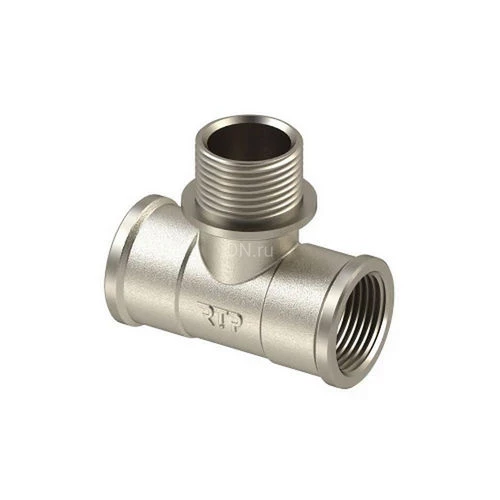 Тройники РосТурПласт В/Н/В 1/2″ Ду15 Ру40 корпус - латунь, покрытие - никель, присоединение - внутренняя резьба