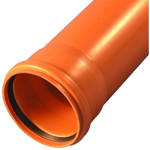 Трубы наружные канализационные РР-B РосТурПласт Дн110х3.4 длина 0.5-6 м, с раструбом, безнапорные, оранжевые