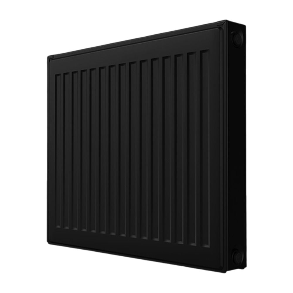 Радиатор панельный Royal Thermo COMPACT C22-600-1200 Noir Sable 3.085 кВт настенный, присоединение резьбовое - 1/2″, подключение - боковое, универсальное, стальной, цвет - черный