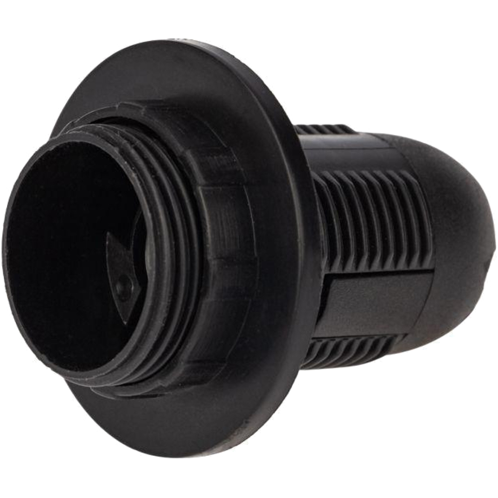Патрон подвесной Rexant E14 пластиковый термостойкий с кольцом, цвет - черный