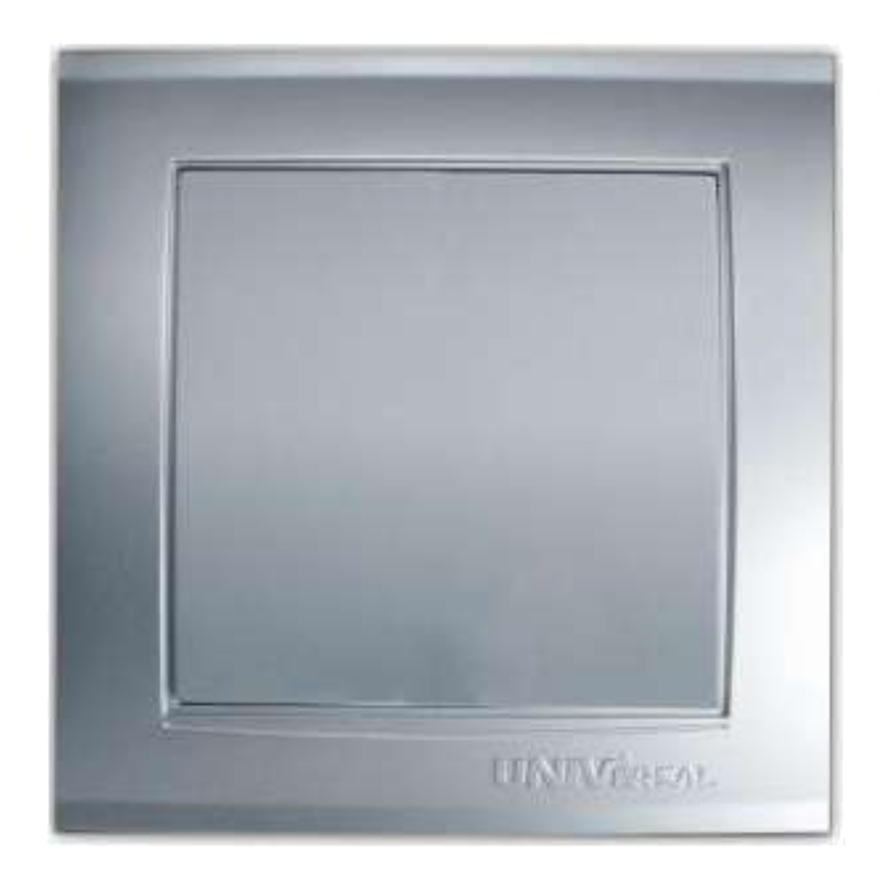 Выключатель одноклавишный UNIVersal СП Бриллиант 10А, IP20, цвет - серебро