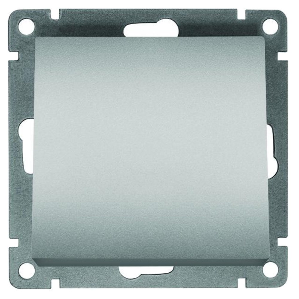 Выключатель одноклавишный UNIVersal СП Афина 10А, IP20, механизм, цвет - серебро
