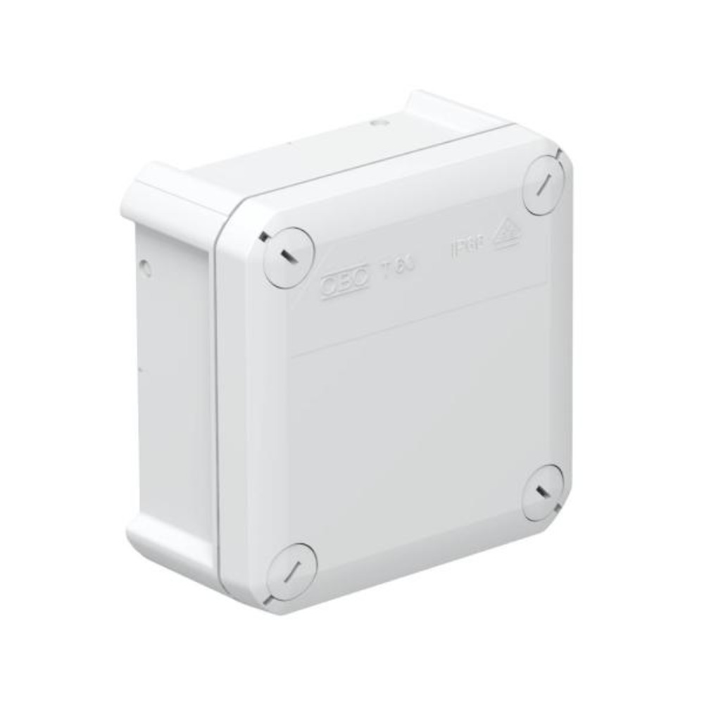 Коробка распределительная OBO Bettermann 114х114х57 IP66 T60 мм закрытая, корпус - пластик, цвет - светло-серый