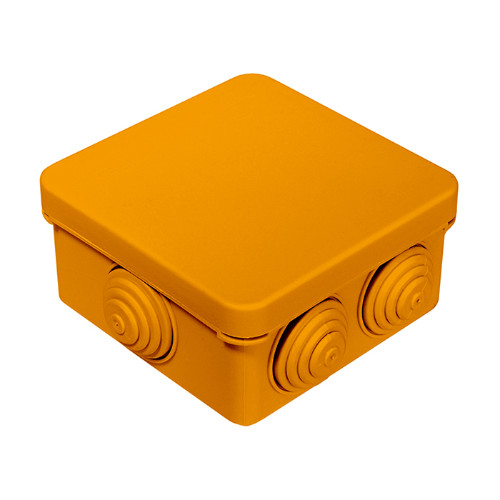 Коробки огнестойкие Промрукав 100х100х50 мм , корпус - пластик, цвет - оранжевый