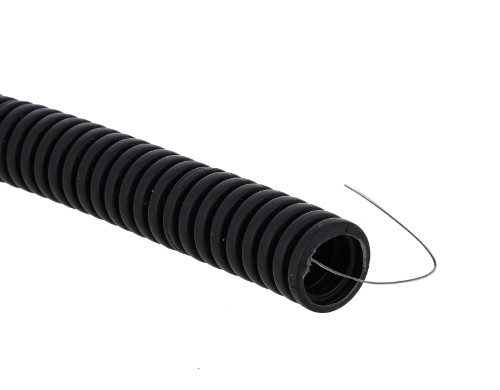 Трубы гофрированные EKF EKF-Plast Дн16-32 мм L50-100 м с протяжкой, корпус - ПВХ, цвет - черный