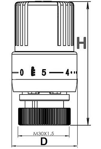 Головки термостатические IVANCI IVC.103101 M30x1.5 Ру10 для радиаторного клапана