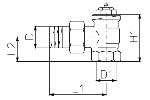 Клапан термостатический Oventrop серия A 3/4″ Ду20 Ру10, угловой, корпус - никелированный, шпиндель из нержавеющей стали с двойным уплотнением
