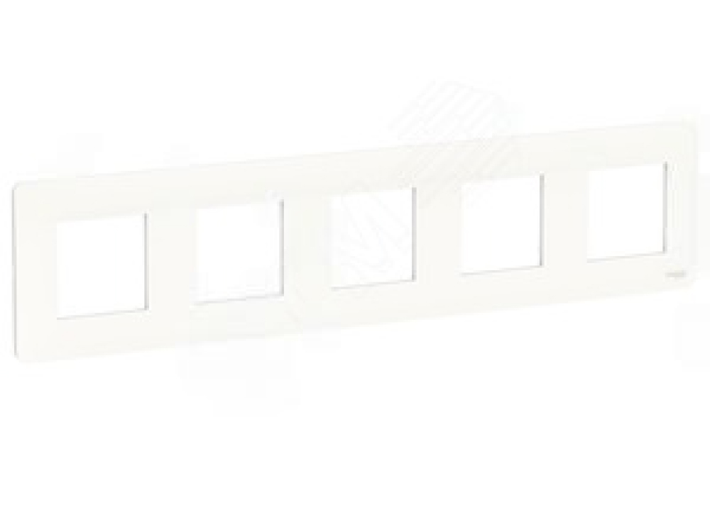 Рамка Schneider Electric UNICA STUDIO 5 постов 85х369х10 мм, материал корпуса - пластик, монтаж - универсальный, цвет - белый 