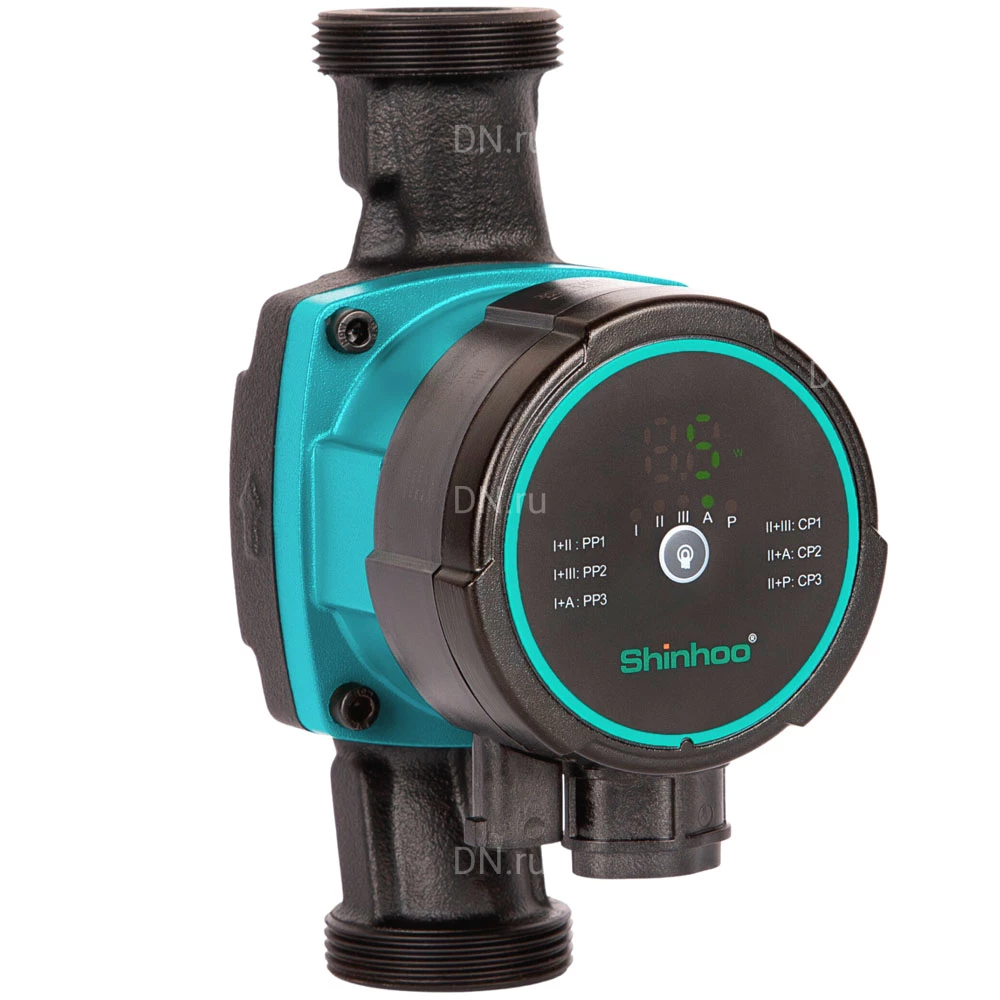 Насос циркуляционный Shinhoo MASTER S 25-6 130 поверхностный, корпус - чугун, мощность - 0.039кВт, напор - 6м, производительность - 53л/мин, 220В