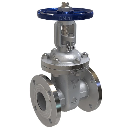 Задвижки клиновые СибЗТА 30нж64нж Ду50-250 Ру25 фланцевые, с выдвижным шпинделем, корпус - нержавеющая сталь, управление - штурвал