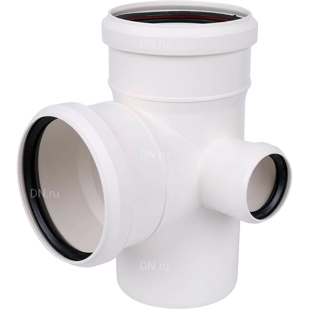 Крестовина полипропиленовая двухплоскостная SINIKON Комфорт Плюс 110x110x50 87° правая бесшумная для внутренней канализации