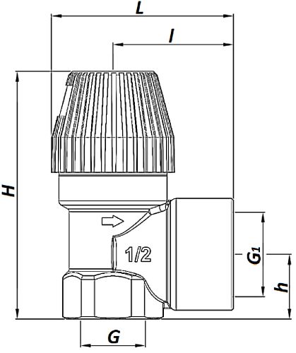 Клапан предохранительный STOUT SVS-0010-003025 1 -1 1/4″ Ду25-32 Ру10 муфтовый, мембранный для систем отопления