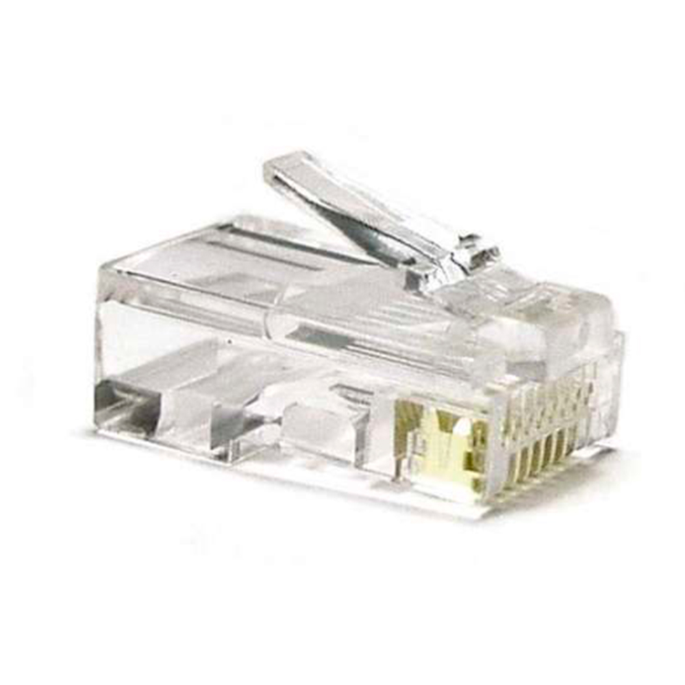 Разъем SUPRLAN RJ45 (8P8C) U/UTP неэкранированный для кабеля категории 5Е, корпус - пластик, цвет - прозрачный, упаковка - 100 шт