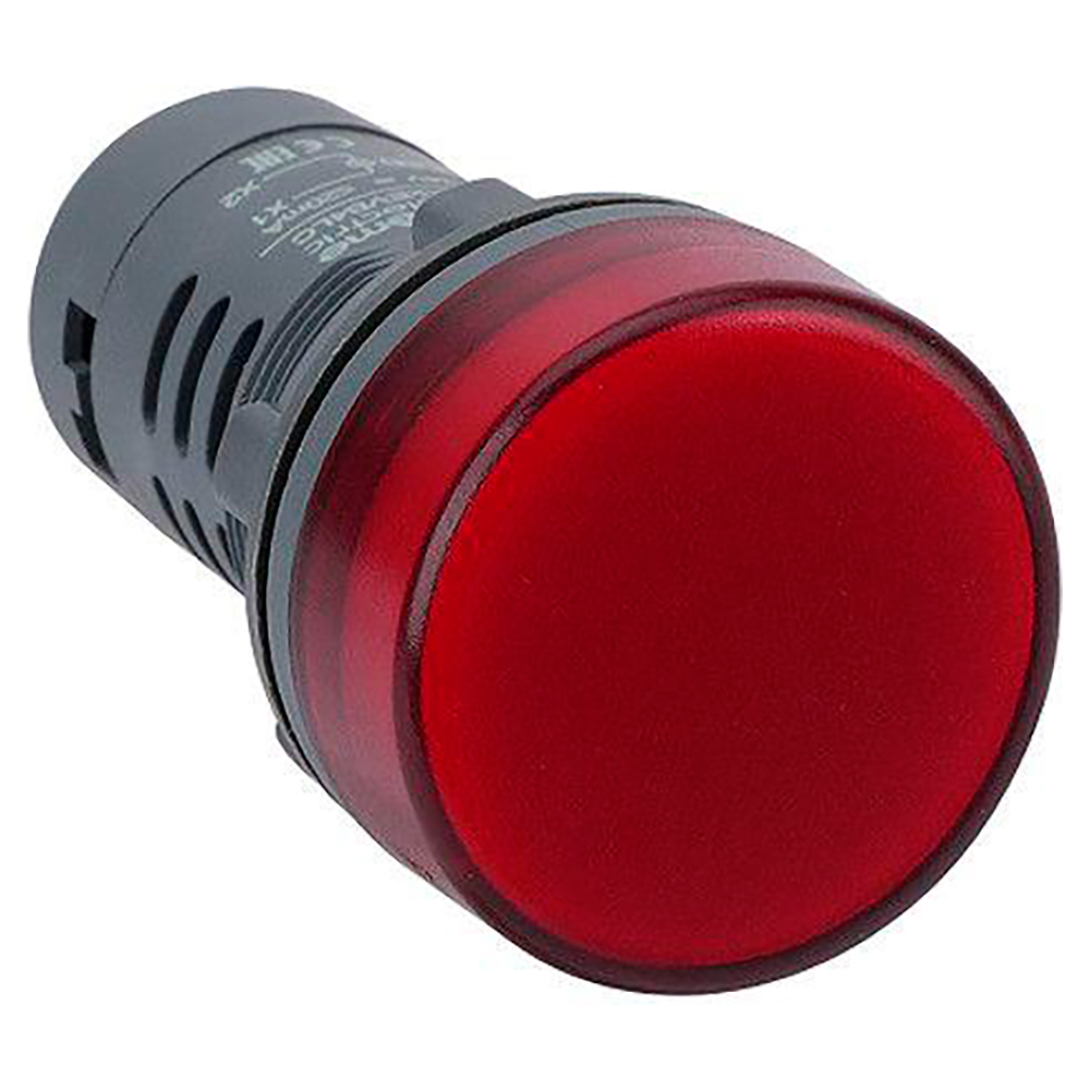 Лампа сигнальная Systeme Electric SystemeSig SB7EV04MP моноблочная, диаметр отверстия – 22.5 мм, LED 230-240В, IP65, цвет – красный