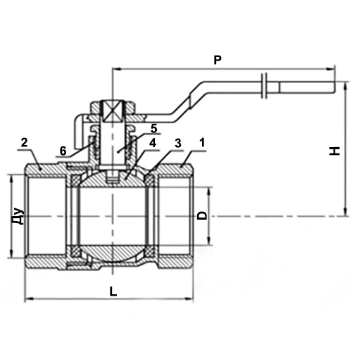 Краны шаровые Tecofi BS1143 Ду1/4-2″ Ру25 полнопроходные, внутренняя резьба, латунные