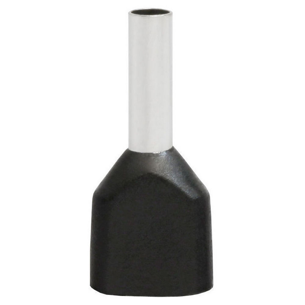 Наконечник штыревой Texenergo НШвИ2 1,5-8 втулочный изолированный, черный, упаковка 100 шт