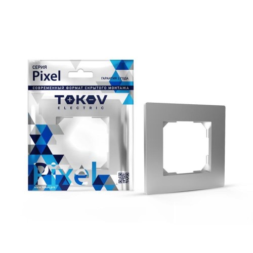 Рамки TOKOV ELECTRIC КПП Pixel 1П 1 пост, степень защиты IP20, корпус — пластик