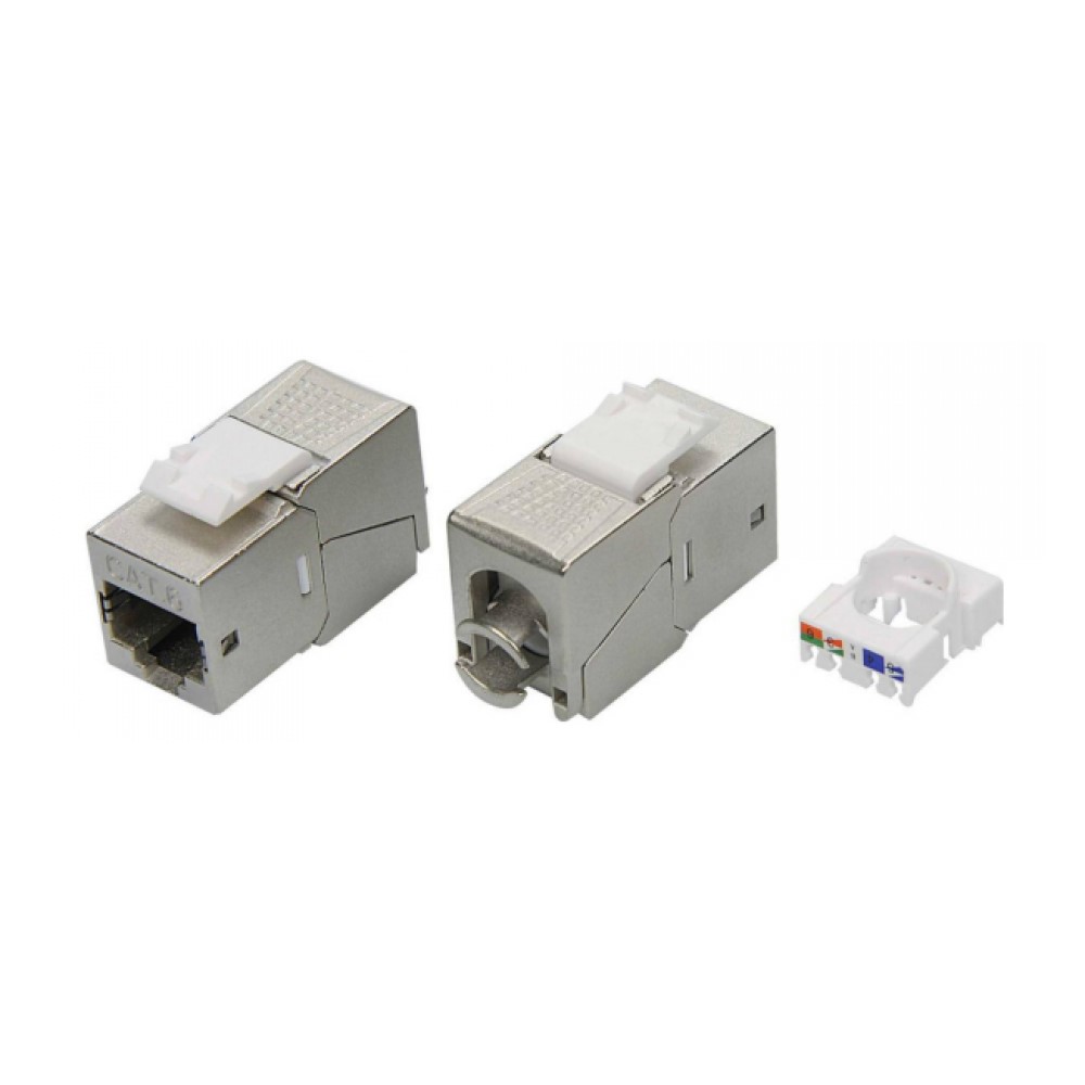 Модуль Keystone DKC RNK6F90TL категория 6, угол 90°, экранированный, разъем RJ45, цвет - серебристый