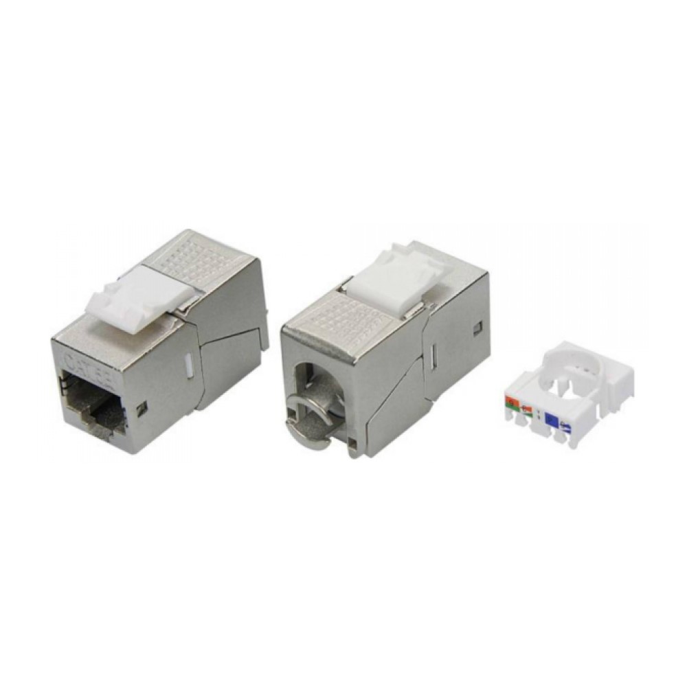 Модуль Keystone DKC RNK5EF90TL категория 5Е, угол 90°, экранированный, разъем RJ45, цвет - серебристый