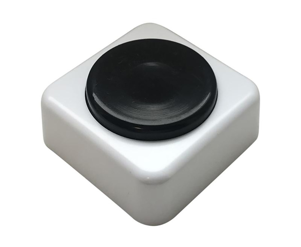 изображение Кнопка звонка Тритон B31-01 белый-черный (круглая кнопка), корпус - АБС-пластик, IP20, поверхностный монтаж (открытая установка)
