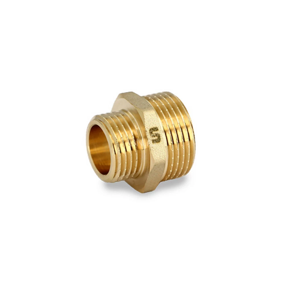 Ниппель Uni-Fitt 3/4x1/2″ Ду20x15 Ру30 редукционный, корпус - латунь, присоединение - наружная резьба, страна - Китай
