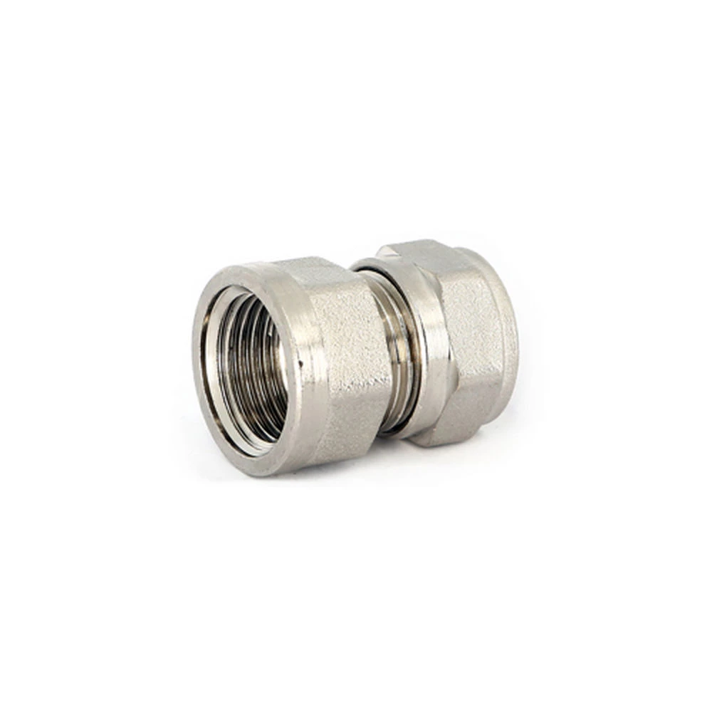 Муфта Uni-Fitt Ду26x3/4″ для металлопластиковых труб, корпус - латунь CW617N, покрытие - никель, уплотнение - EPDM, присоединение - компрессионное/внутренняя резьба