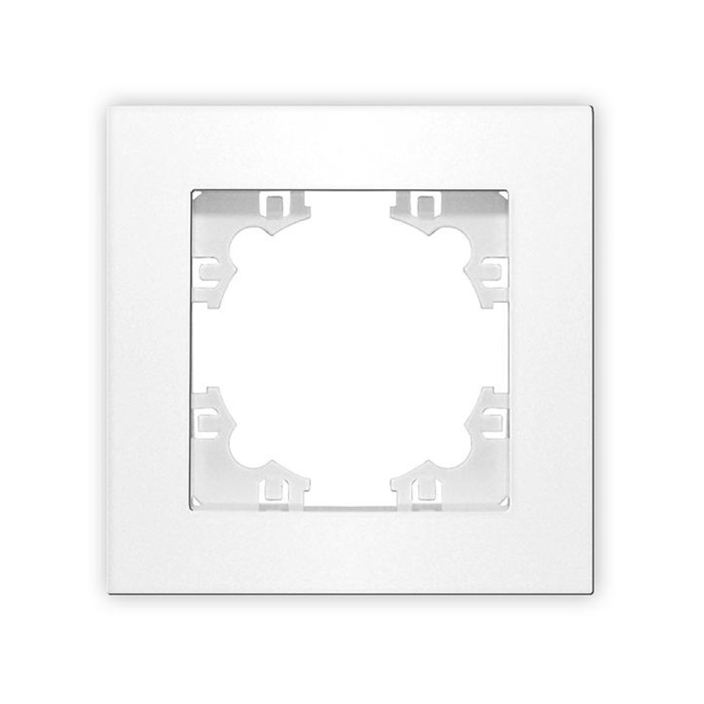 Рамка UNIVersal Афина 1П 1 пост горизонтальная, степень защиты IP20, корпус - пластик, цвет - белый