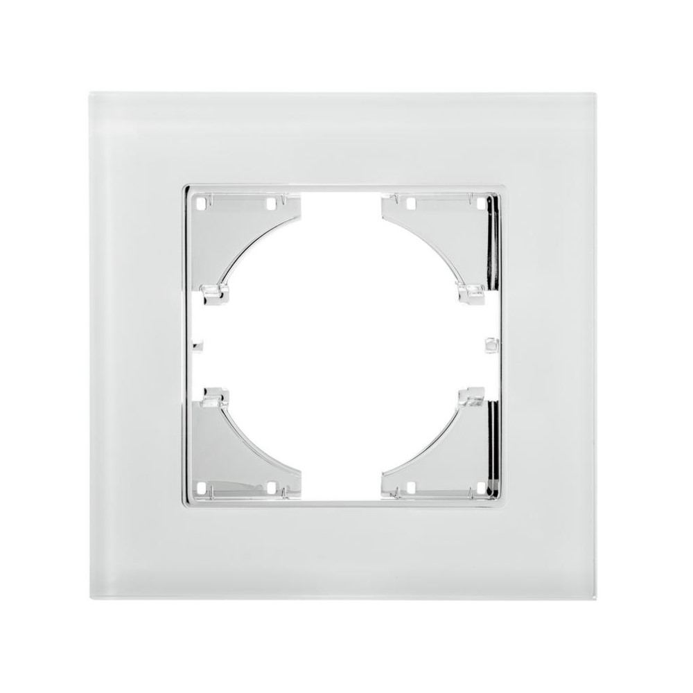 Рамка GUSI ELECTRIC Ugra 1П 1 пост, степень защиты IP20, корпус - стекло, цвет - белый