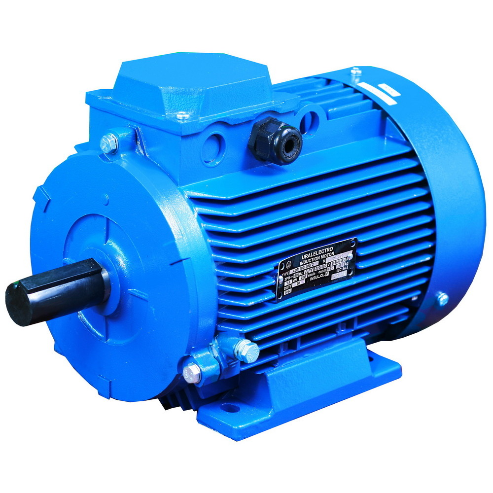 Электродвигатель общепромышленный Уралэлектро АДМ 132 М 6 полюсов, мощность 7.5 кВт, частота вращения 1000 об/мин, монтажное исполнение IM1081