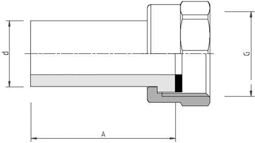 Штуцер PPR Valtec VTp.722.0 Дн32х1 1/4″ Ру25, белый, с накидной гайкой, внутренняя резьба