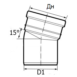 Отвод полипропиленовый наружный Волга-Пласт Дн110х15°