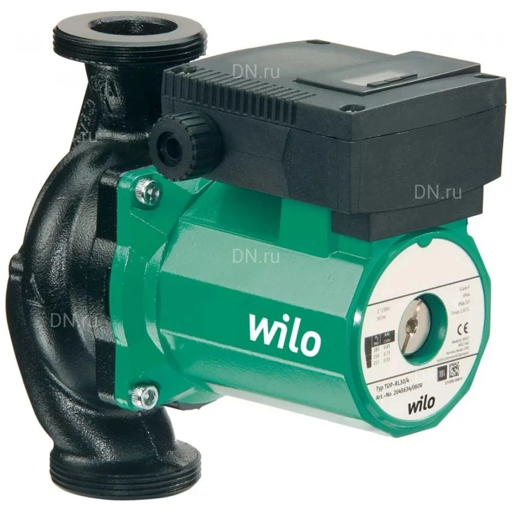 Насос циркуляционный Wilo TOP-RL 30/6.5 EM поверхностный, корпус - чугун, мощность - 0.245кВт, напор - 6.5м, производительность - 167л/мин, 230В