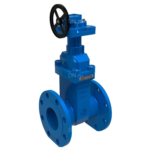 Задвижки клиновые СибЗТА 30ч539р Ду200-1200 Ру10-16 корпус - чугун GGG50, уплотнение – EPDM, фланцевые, с обрезиненным клином, со штурвалом