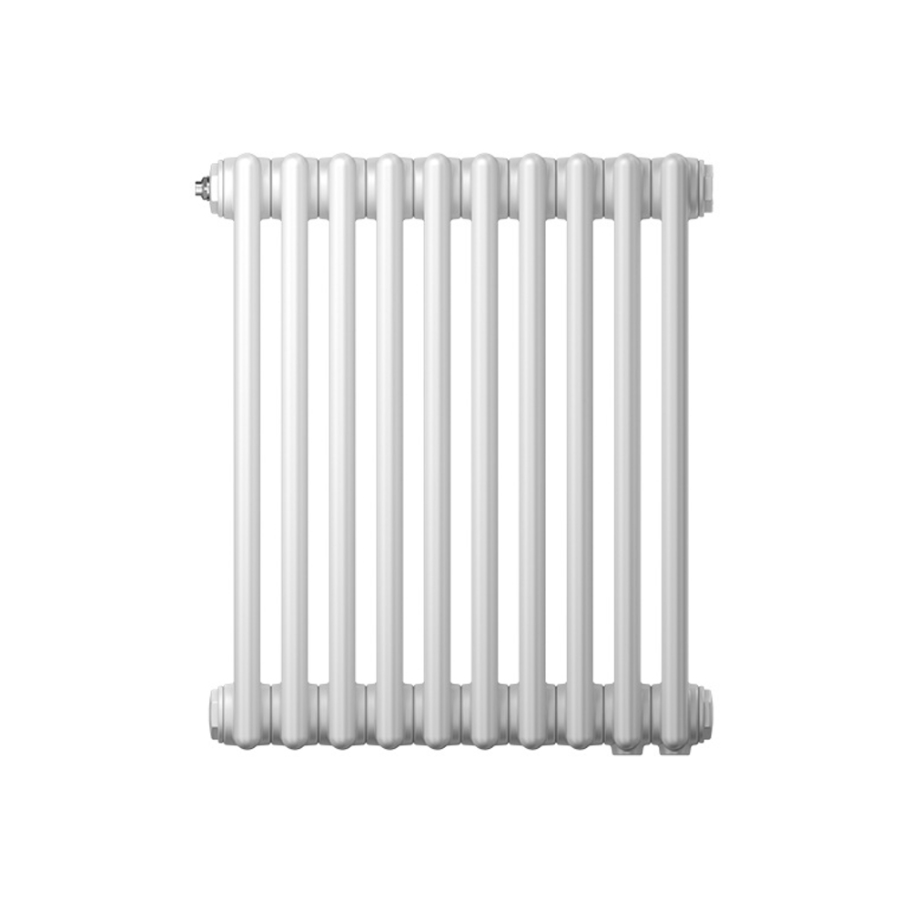 Радиатор стальной трубчатый Zehnder Charleston высота 500 мм, трехколончатый, 24 секции, присоединение резьбовое - 1/2″, подключение - боковое, кронштейн в комплекте, теплоотдача - 1898 Вт, цвет - белый