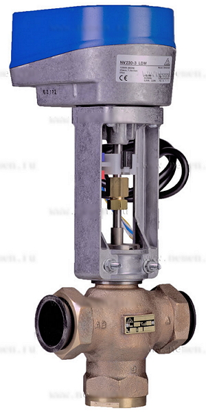 Клапан регулирующий RV-102 1/2″ Ду15 Ру16 Kvs= 4 с резьбой и приводом Belimo NV 230-3 (800 Н)