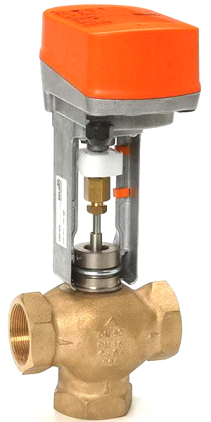 Клапан регулирующий RV-102 резьбовой с электроприводом PTN