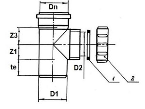 Ревизии наружные канализационные Дн110-160 Политэк из полипропилена