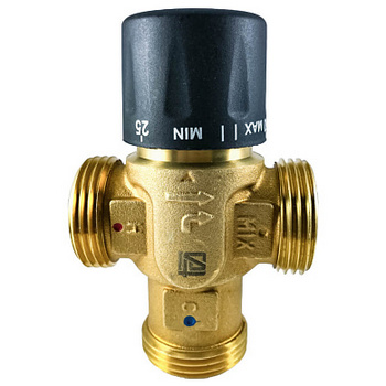 Термостатический смесительный клапан для систем отопления и ГВС STI  1" НР (3/4" ВР) 25-50°С