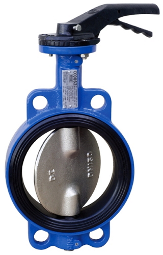 Затвор дисковый поворотный Tecofi VPI 4449-02 Ду40-300 Ру16 с ручкой
