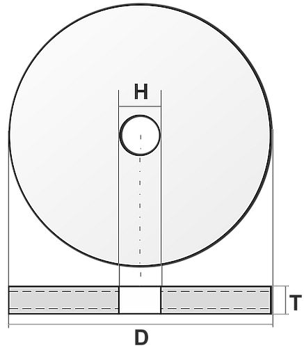 Круг шлифовальный прямой АбразивБел 14A 80 125x6x22.23 мм S BF 80